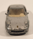 Maisto Shell Ferrari 456GT 1/39 Scale Silver Pull Back Die Cast Toy Car Vehicle with Opening Doors