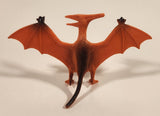 S.H. Orange Pteranodon 2 3/4" Tall Dinosaur Toy Figure