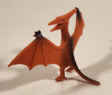 S.H. Orange Pteranodon 2 3/4" Tall Dinosaur Toy Figure