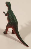 S.H. Orange and Green Raptor 2 3/4" Tall Dinosaur Toy Figure