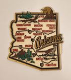 Arizona State Shaped 2 1/2" x 3" Rubber Fridge Magnet