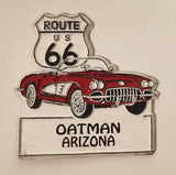 Oatman Arizona U.S. Route 66 Red Corvette 2 1/4" x 2 1/4" Rubber Fridge Magnet