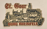 St. Goar Burg Rheinfels 1 1/2" x 2 5/8" Rubber Fridge Magnet