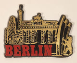 Berlin Landmark Gold and Red 1 3/4" x 2 1/4" Rubber Fridge Magnet