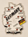 Germany Country Shaped 1 7/8" x 2 1/2" Rubber Fridge Magnet