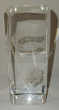 NHL Montreal Canadiens Logo and Player Laser Etched 4 3/4" Clear Glass Paper Weight