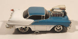 Muscle Machines 1956 Oldsmobile 88 Turquoise and White Die Cast Toy Car Vehicle
