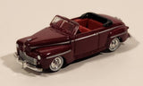 CMW Mini Metals HO Scale 1948 Ford Convertible Ruby Red Die Cast Toy Car Vehicle with Opening Hood