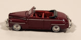 CMW Mini Metals HO Scale 1948 Ford Convertible Ruby Red Die Cast Toy Car Vehicle with Opening Hood