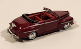 CMW Mini Metals HO Scale 1948 Ford Convertible Ruby Red Die Cast Toy Car Vehicle with Opening Hood