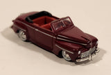 CMW Mini Metals HO Scale 1948 Ford Convertible Ruby Red Die Cast Toy Car Vehicle with Opening Hood