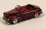 CMW Mini Metals HO Scale 1948 Ford Convertible Ruby Red Die Cast Toy Car Vehicle with Opening Hood
