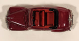 CMW Mini Metals HO Scale 1948 Ford Convertible Ruby Red Die Cast Toy Car Vehicle with Opening Hood