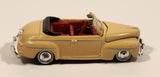 CMW Mini Metals HO Scale 1948 Ford Convertible Tan Die Cast Toy Car Vehicle with Opening Hood