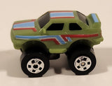 1987 Road Champs BMW M3 Green Micro Mini Die Cast Toy Car Vehicle