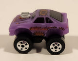 1987 Road Champs Mustang Purple Micro Mini Die Cast Toy Car Vehicle
