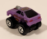1987 Road Champs Mustang Purple Micro Mini Die Cast Toy Car Vehicle