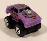 1987 Road Champs Mustang Purple Micro Mini Die Cast Toy Car Vehicle
