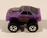 1987 Road Champs Mustang Purple Micro Mini Die Cast Toy Car Vehicle