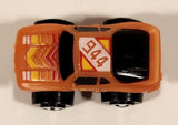 1987 Road Champs Porsche 944 Orange Micro Mini Die Cast Toy Car Vehicle