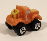 1987 Road Champs Semi Truck Orange Micro Mini Die Cast Toy Car Vehicle