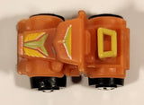 1987 Road Champs Semi Truck Orange Micro Mini Die Cast Toy Car Vehicle