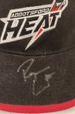 AHL Abbotsford Heat Ice Hockey Team Red Rimmed Black Adjustable Baseball Cap Hat Autographed