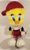 1998 Play By Play Toys Ace Warner Bros. Looney Tunes Tweety Bird Baseball Player 12" Toy Stuffed Plush