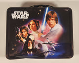 2010 Star Wars Luke Skywalker Princess Leia Han Solo Embossed Tin Metal Lunch Box