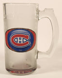 NHL National Hockey League Montreal Canadiens 5 5/8" Frosted Glass Beer Mug Cup
