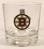 Rare Limited Release Crown Royal "NHL Rocks" Boston Bruins Hockey Team Clear Glass Whisky Cup