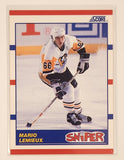 1990-91 Score NHL #337 Pittsburgh Penguins Mario Lemieux Sniper Trading Card