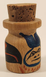 Hand Painted Aboriginal Wood Cork Bottle
