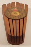 Vintage Mid Century Wooden Knife Block Wall Hanging
