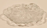 Vintage Indiana Glass Leaf Pebble Textured Embossed Glass Dish