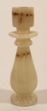 Vintage White Marble Onyx 5 3/4" Candlestick Holder