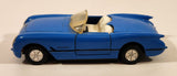 SS409 1956 Chevrolet Corvette Convertible Blue Pull Back Die Cast Toy Car Vehicle with Opening Doors