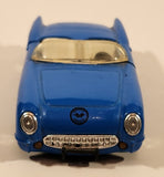 SS409 1956 Chevrolet Corvette Convertible Blue Pull Back Die Cast Toy Car Vehicle with Opening Doors