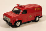 Unknown Brand No. 8710 Van Fire Red Pull Back 1:38 Scale Die Cast Toy Car Vehicle