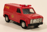 Unknown Brand No. 8710 Van Fire Red Pull Back 1:38 Scale Die Cast Toy Car Vehicle