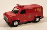 Unknown Brand No. 8710 Van Fire Red Pull Back 1:38 Scale Die Cast Toy Car Vehicle