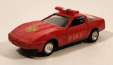 Unknown Brand No. 8306 Corvette Fire Red Pull Back 1:43 Scale Die Cast Toy Car Vehicle