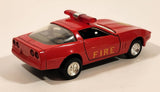 Unknown Brand No. 8306 Corvette Fire Red Pull Back 1:43 Scale Die Cast Toy Car Vehicle