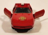 Unknown Brand No. 8306 Corvette Fire Red Pull Back 1:43 Scale Die Cast Toy Car Vehicle