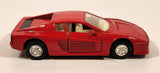 Unknown Brand No. 8704 Ferrari Testarossa Red Pull Back Die Cast Toy Car Vehicle with Opening Doors