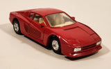 Unknown Brand No. 8704 Ferrari Testarossa Red Pull Back Die Cast Toy Car Vehicle with Opening Doors