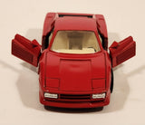 Unknown Brand No. 8704 Ferrari Testarossa Red Pull Back Die Cast Toy Car Vehicle with Opening Doors