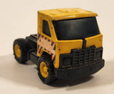 Vintage Buddy L Construction Semi Truck Yellow Pressed Steel Die Cast Toy Car Vehicle