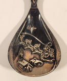 Vintage 1974 Christmas EPNS Electroplated Nickel Silver Metal Spoon