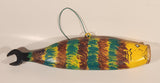 Kerras Jeffery of P.E.I. Folk Art Hand Painted Eastern White Cedar Wood Fish Carving with Wrench Tail